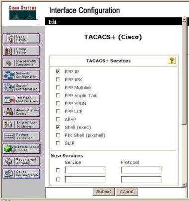Cisco Secure ACS. TACACS+ сервисы.
